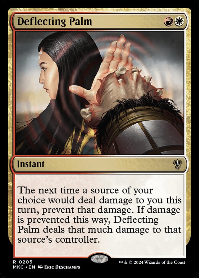 Deflecting Palm card front