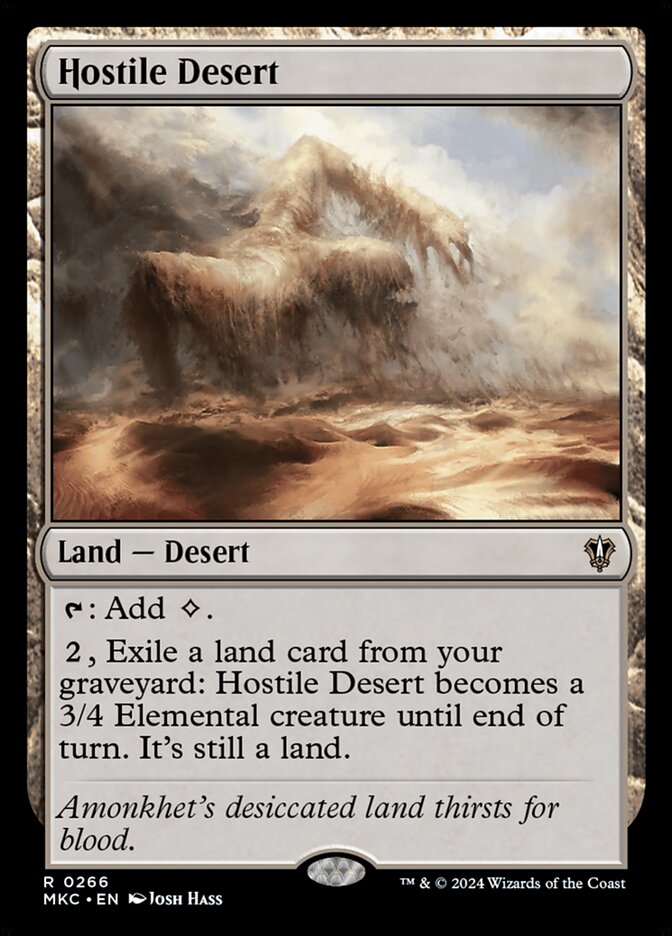Hostile Desert card front