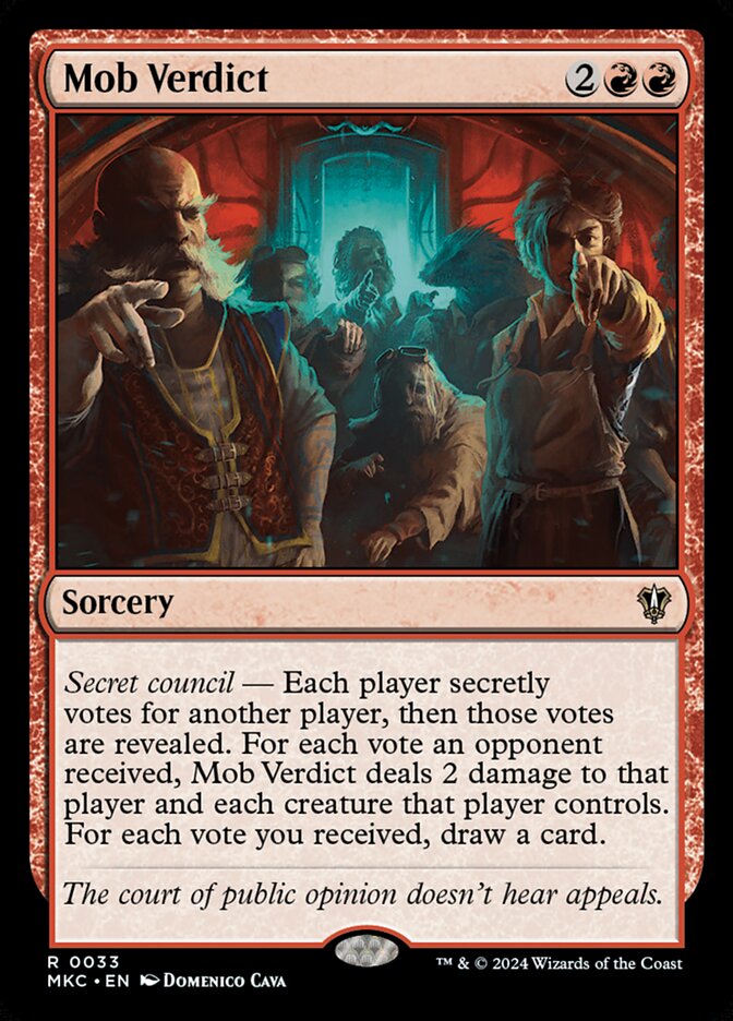 Mob Verdict card front