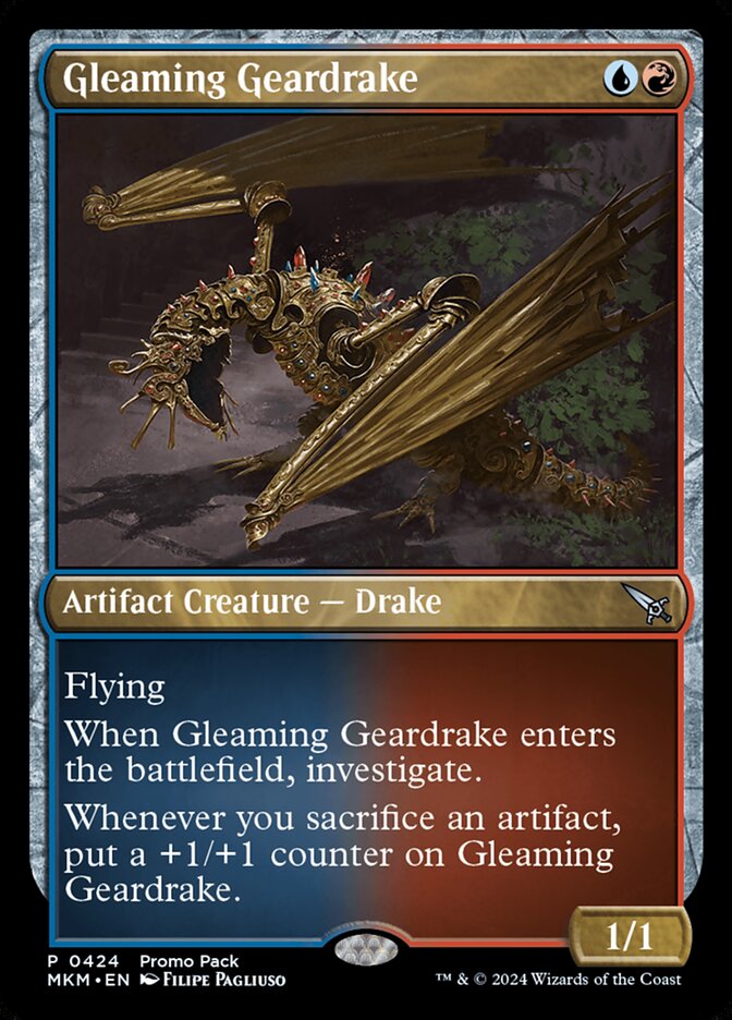 Gleaming Geardrake card front
