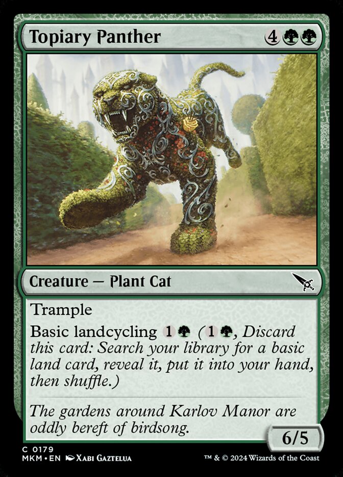 Topiary Panther card front