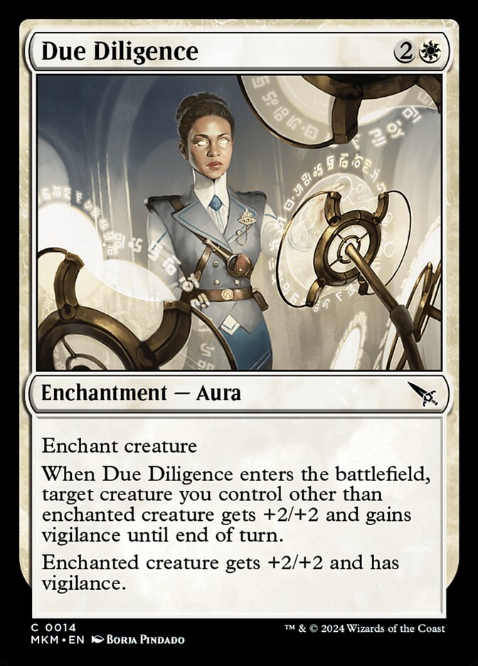 Due Diligence card front