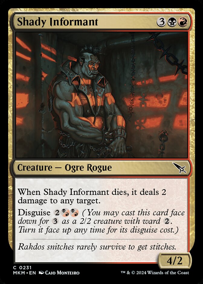 Shady Informant card front