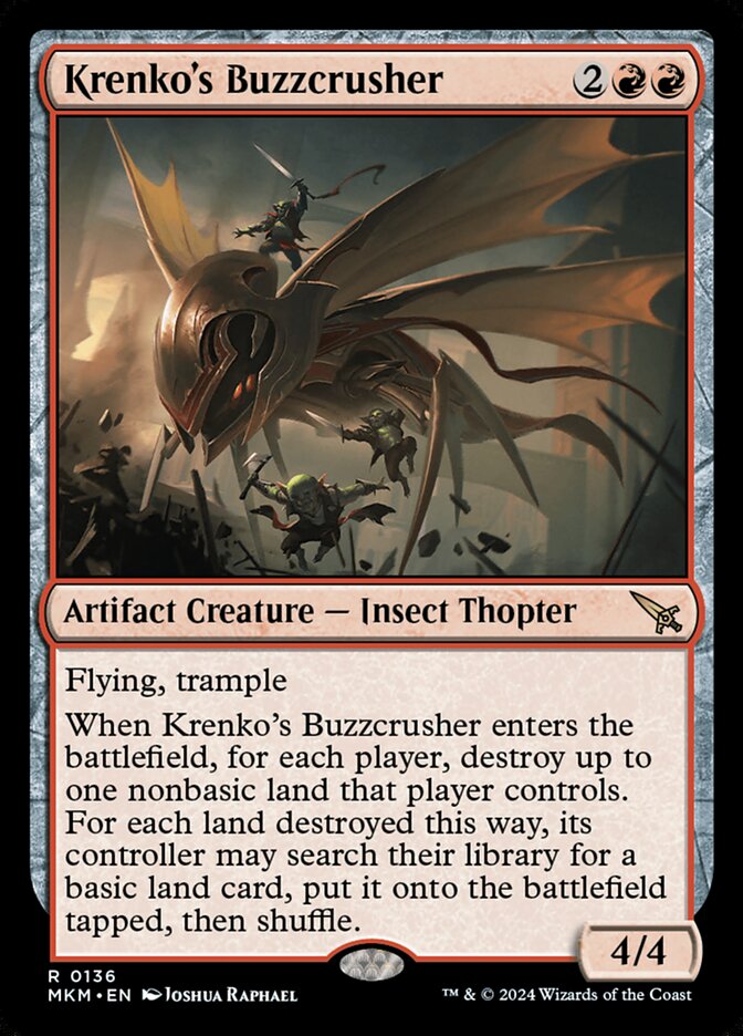 Krenko's Buzzcrusher card front