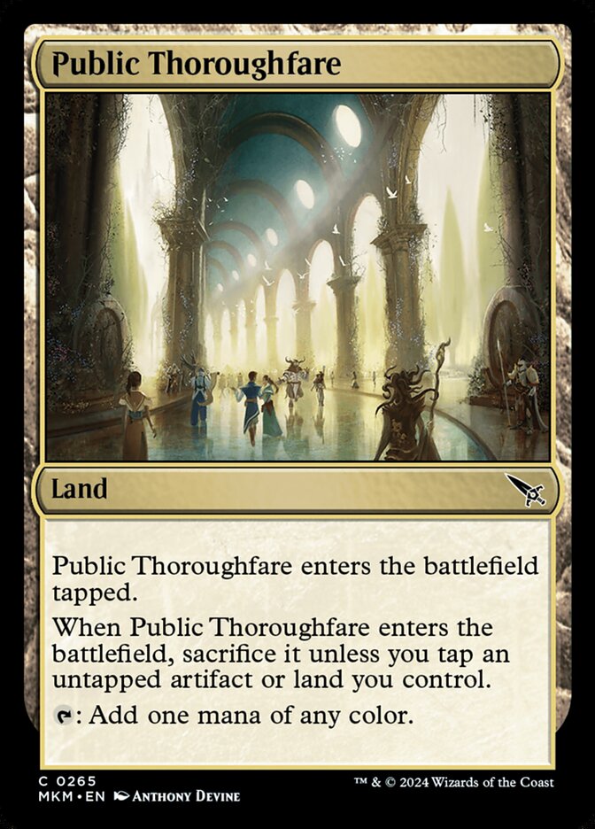 Public Thoroughfare card front