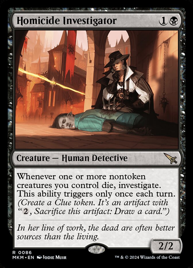 Homicide Investigator card front