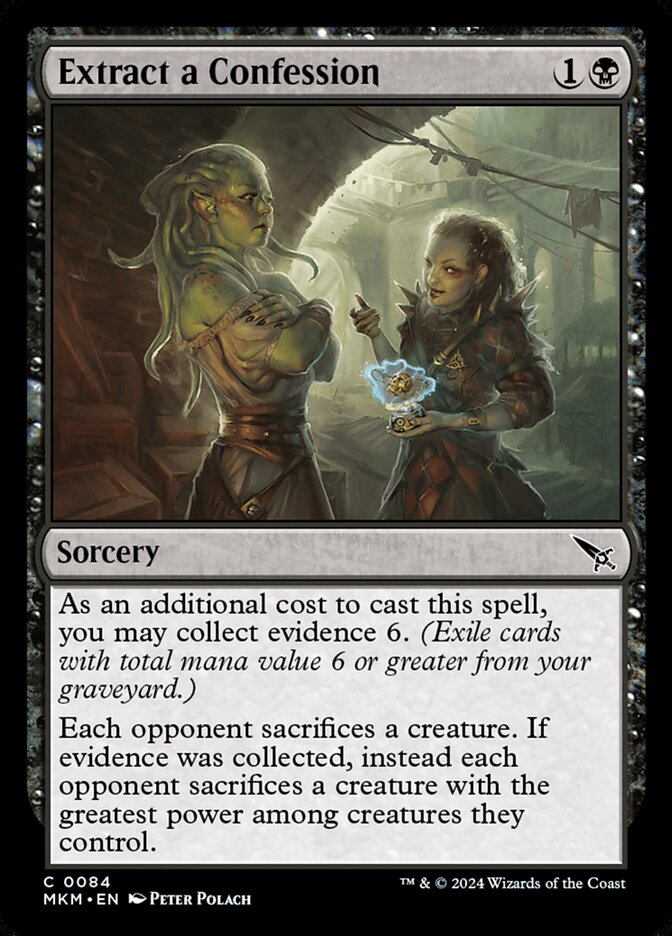 Extract a Confession card front