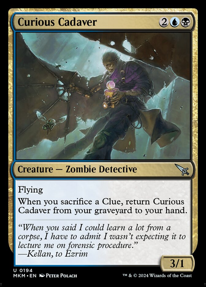 Curious Cadaver card front