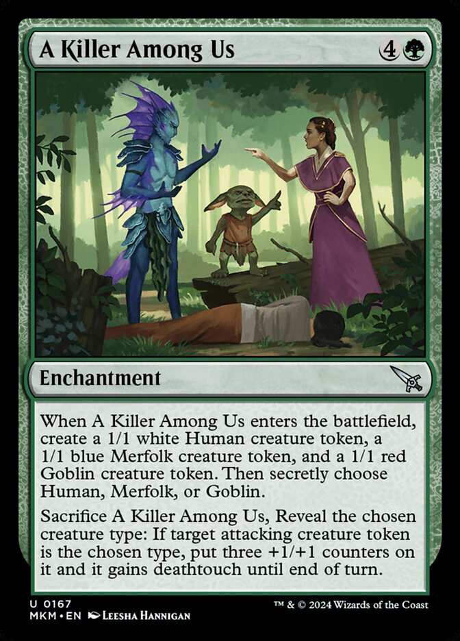 A Killer Among Us card front