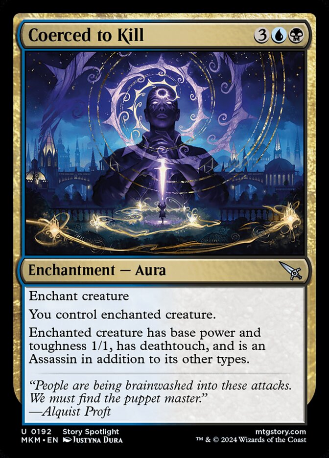 Coerced to Kill card front
