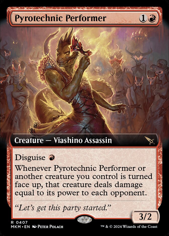 Pyrotechnic Performer card front