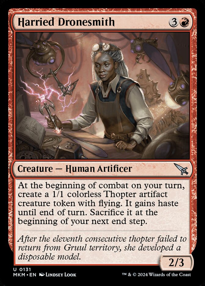 Harried Dronesmith card front