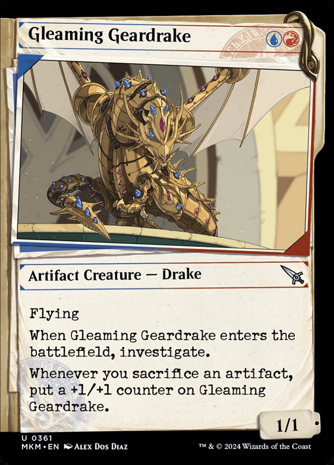 Gleaming Geardrake card front