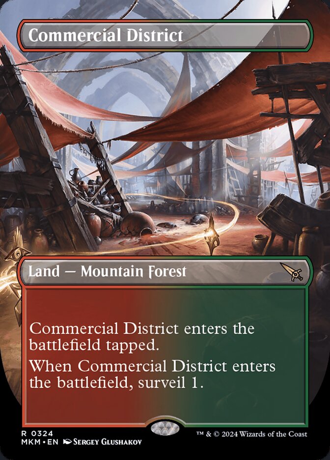 Commercial District card front