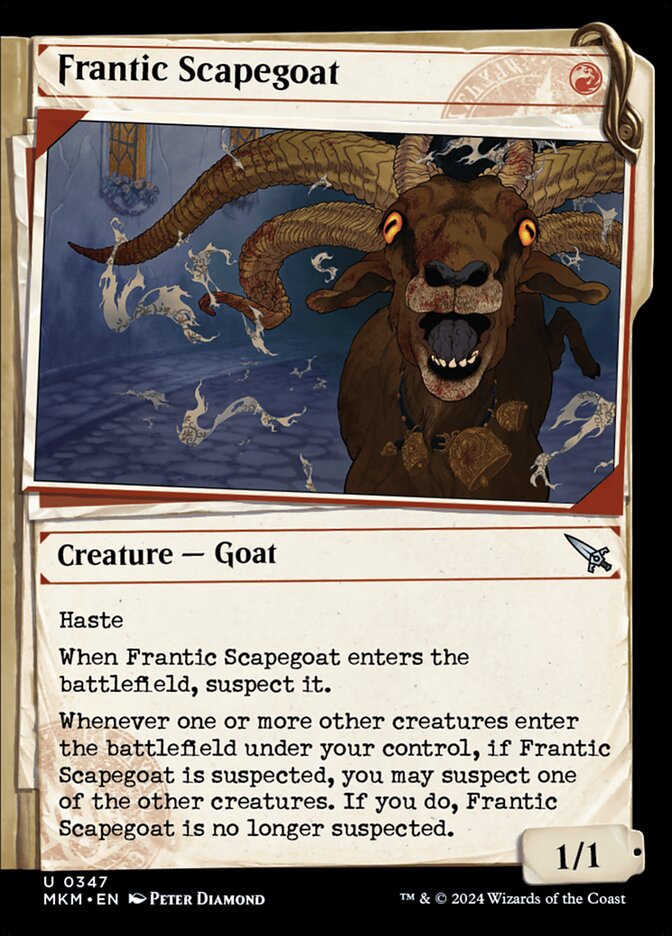 Frantic Scapegoat card front