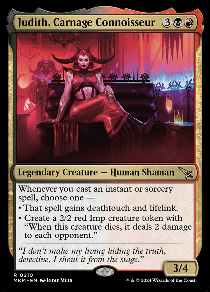 Judith, Carnage Connoisseur card front