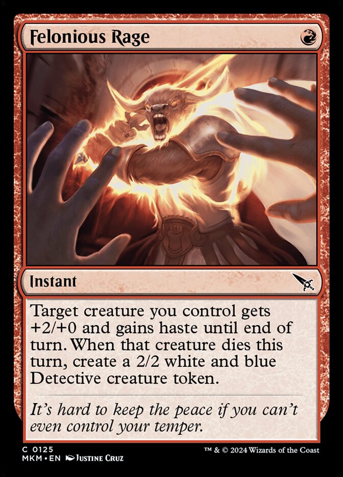 Felonious Rage card front
