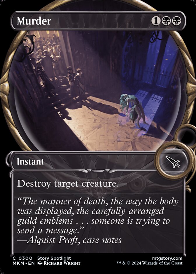 Murder card front