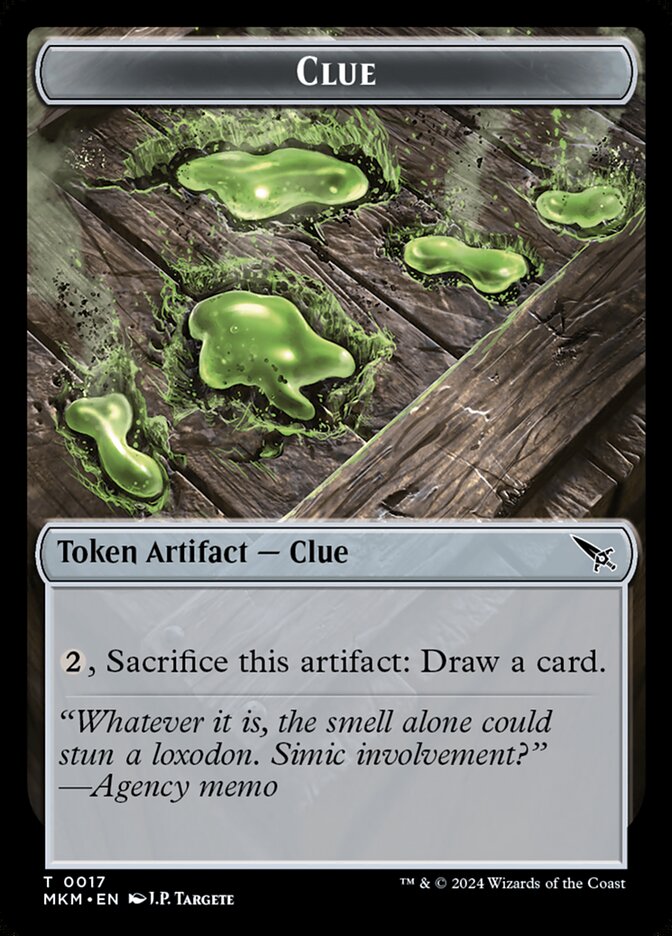 Clue card front
