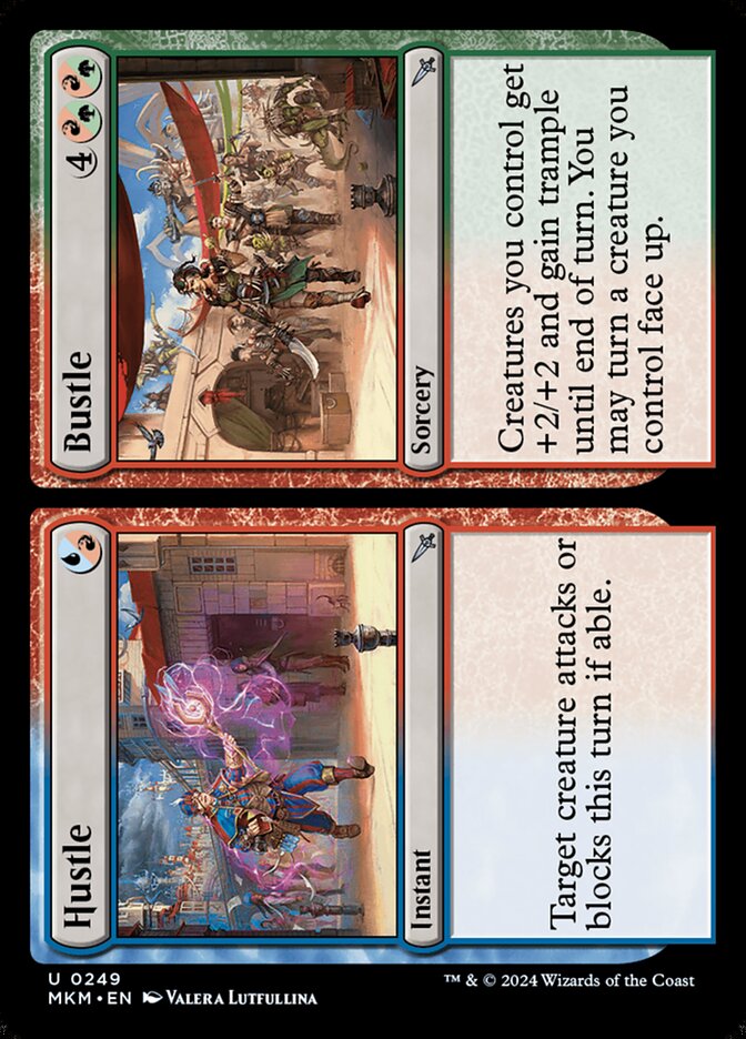 Hustle card front