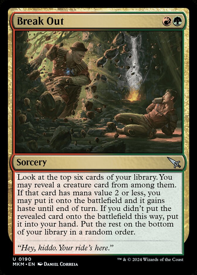 Break Out card front