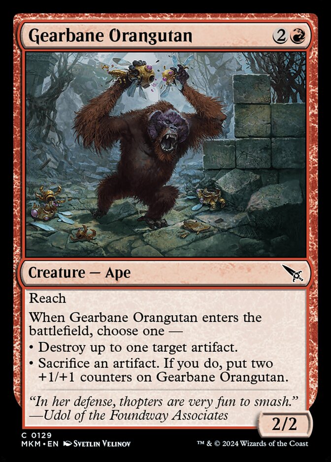Gearbane Orangutan card front