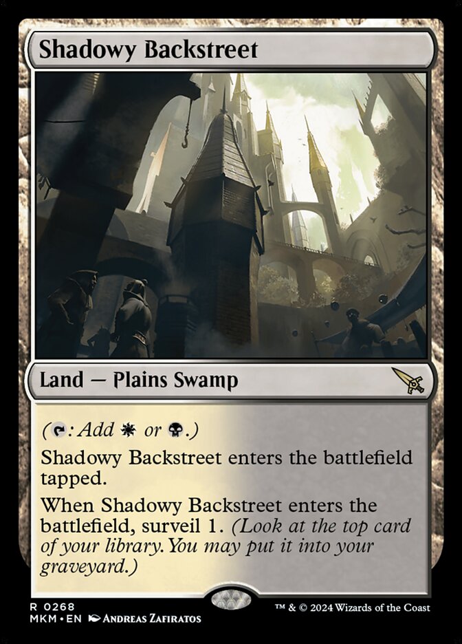 Shadowy Backstreet card front
