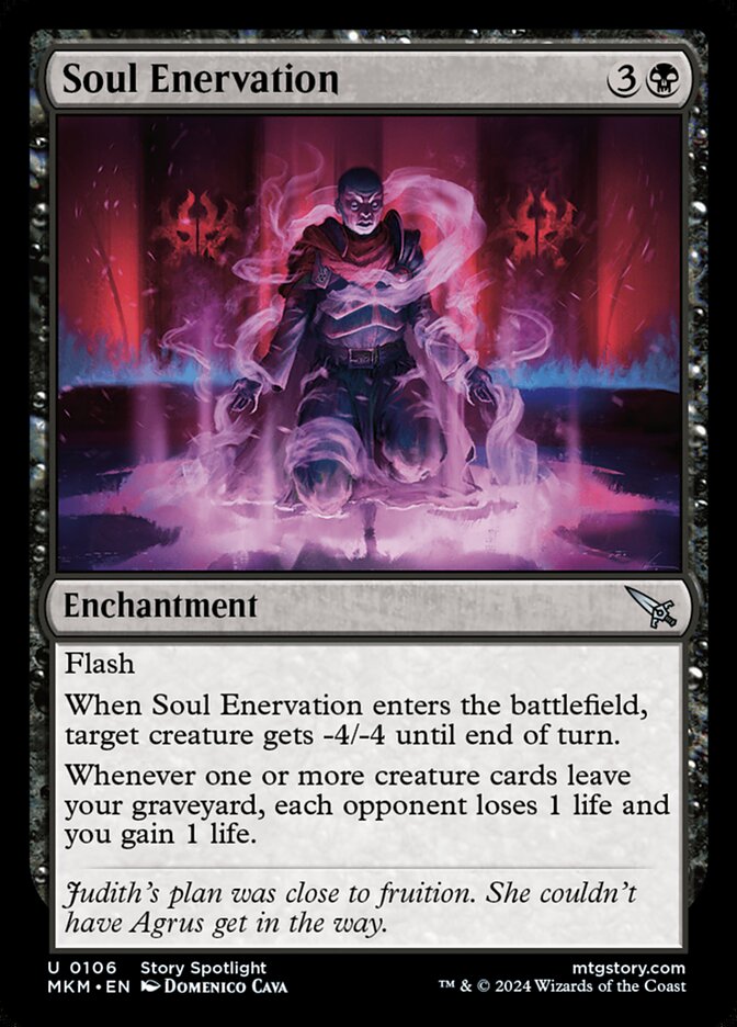 Soul Enervation card front