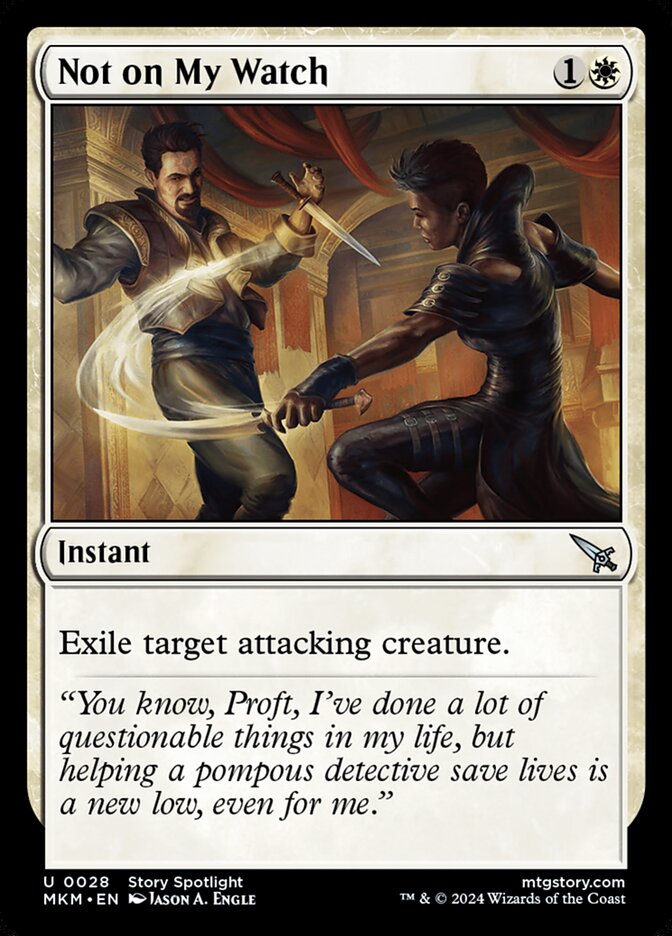 Not on My Watch card front