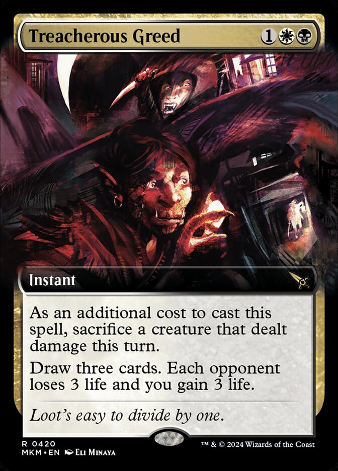 Treacherous Greed card front