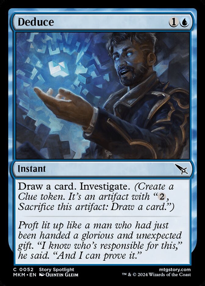 Deduce card front