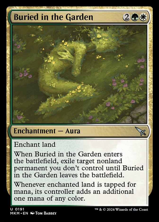 Buried in the Garden card front