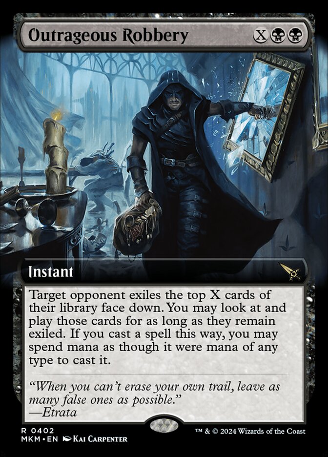 Outrageous Robbery card front