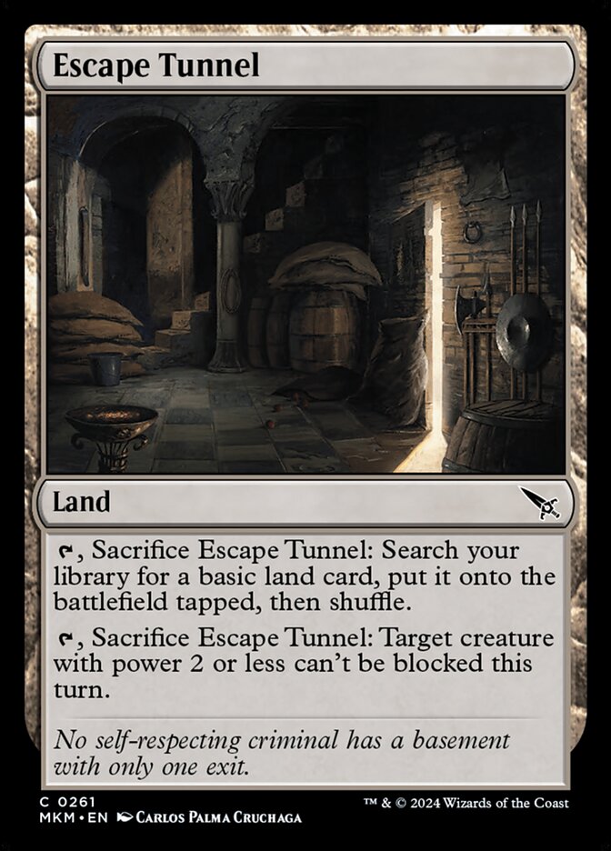 Escape Tunnel card front