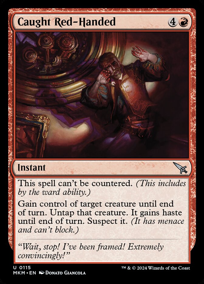 Caught Red-Handed card front