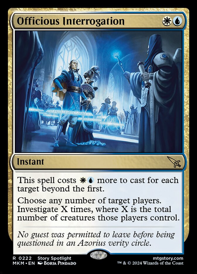 Officious Interrogation card front
