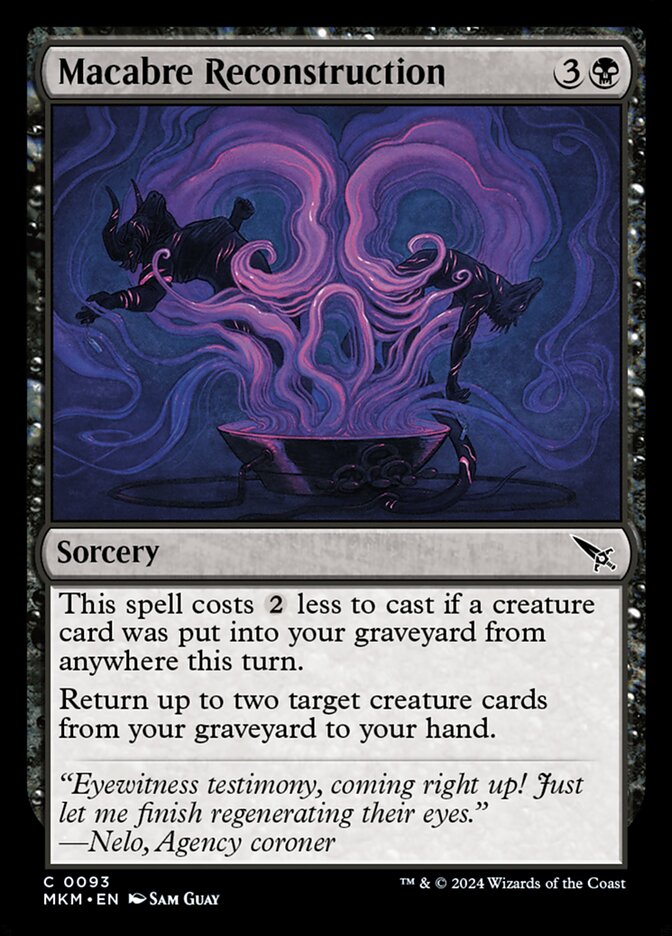 Macabre Reconstruction card front