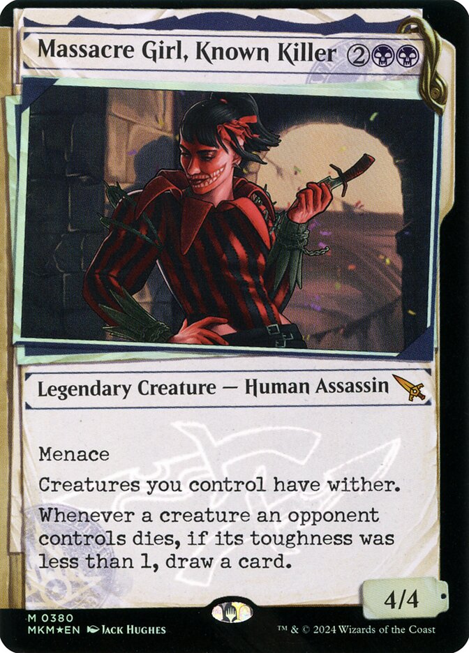 Massacre Girl, Known Killer card front