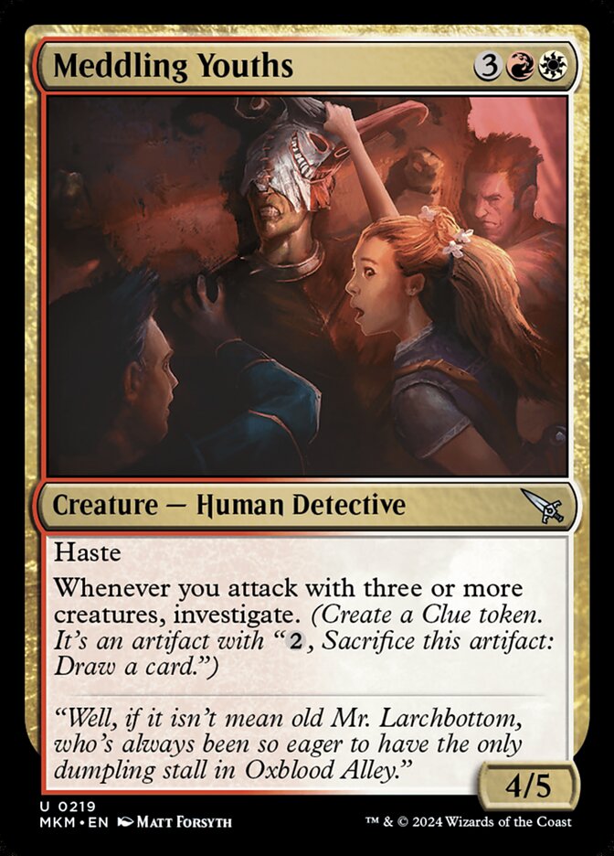 Meddling Youths card front