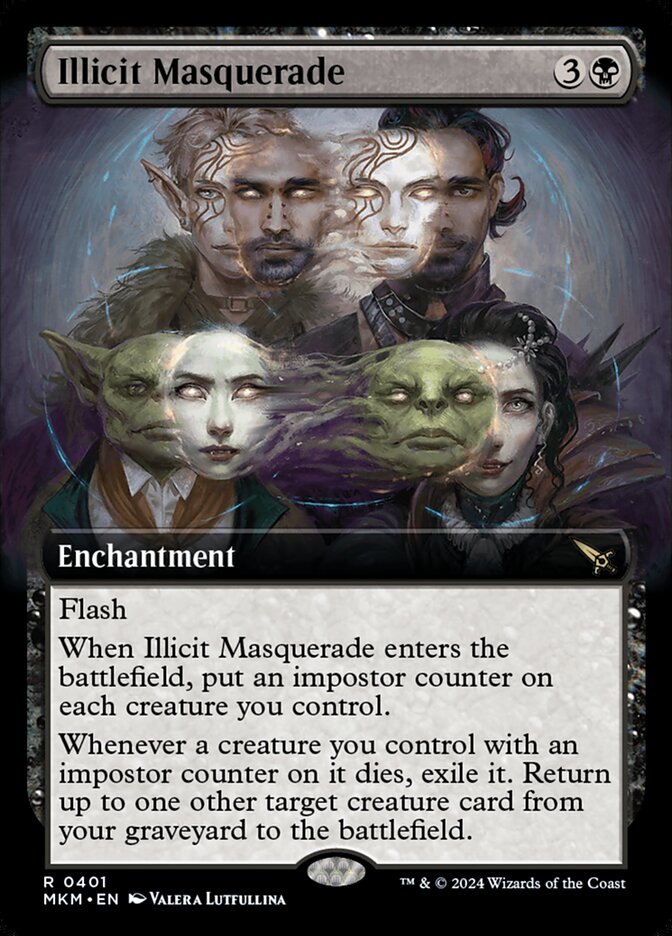 Illicit Masquerade card front