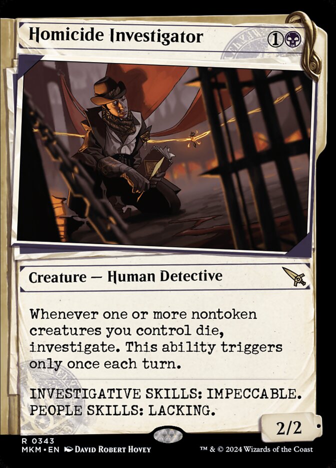 Homicide Investigator card front