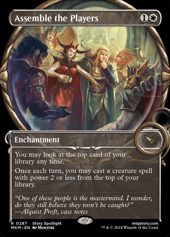 Assemble the Players card front