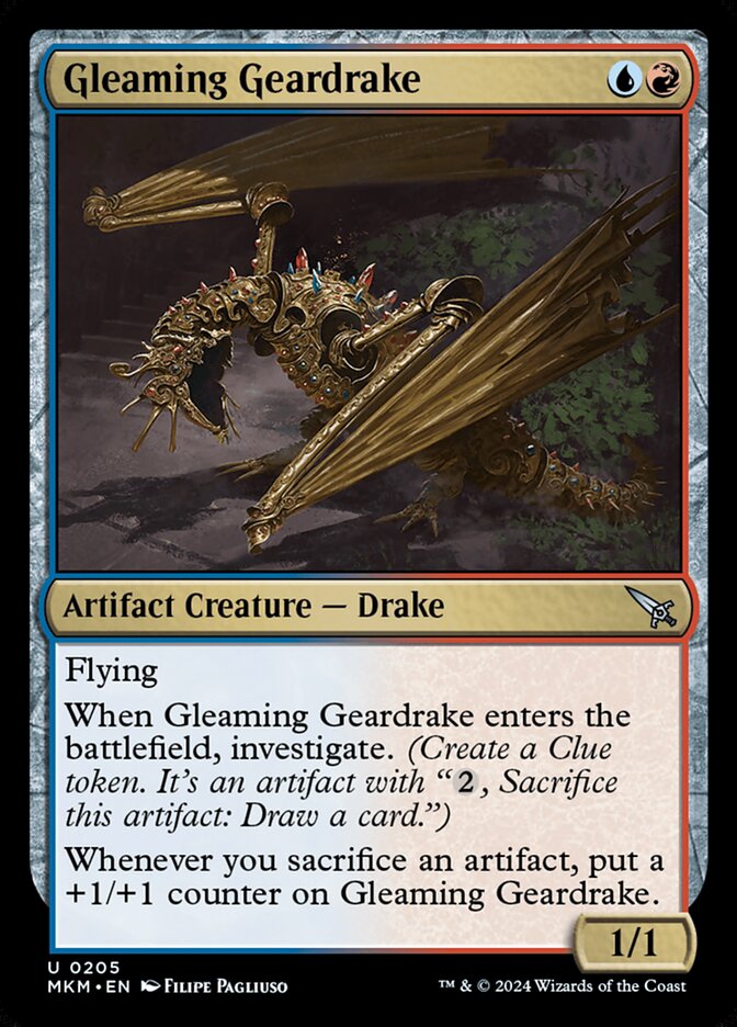 Gleaming Geardrake card front