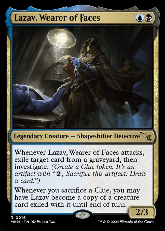Lazav, Wearer of Faces card front