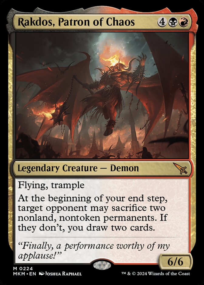 Rakdos, Patron of Chaos card front