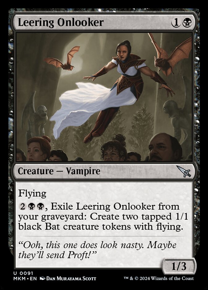Leering Onlooker card front