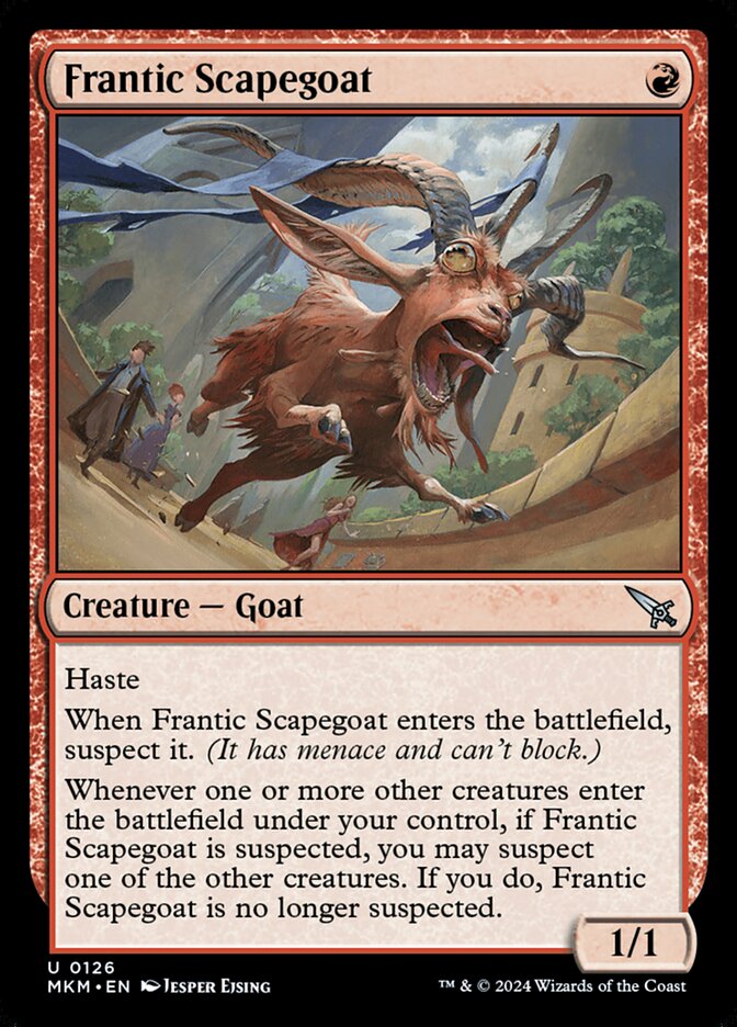 Frantic Scapegoat card front
