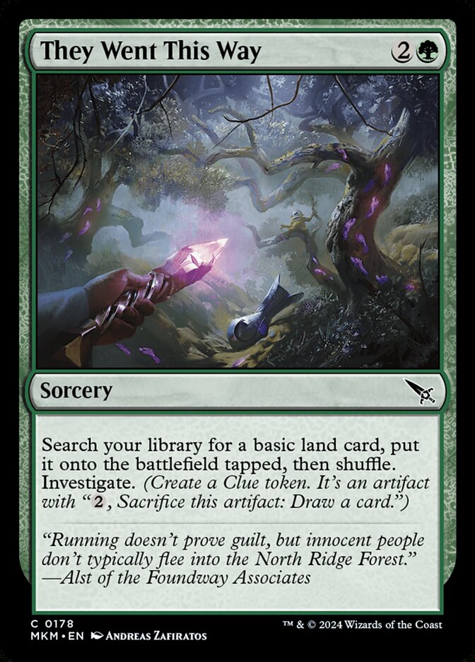 They Went This Way card front