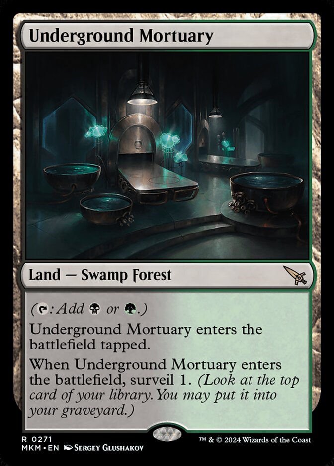 Underground Mortuary card front