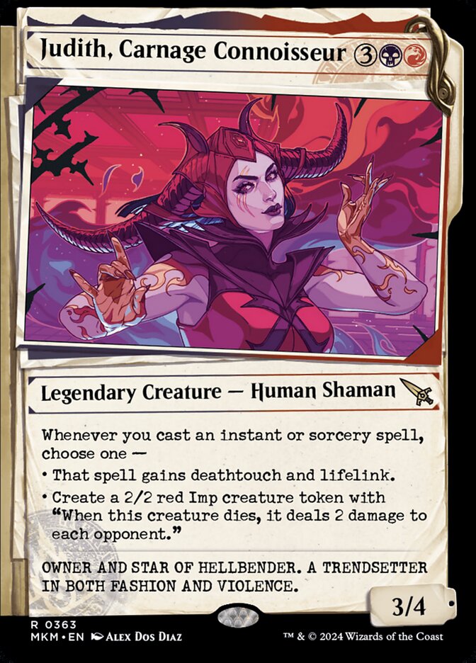 Judith, Carnage Connoisseur card front